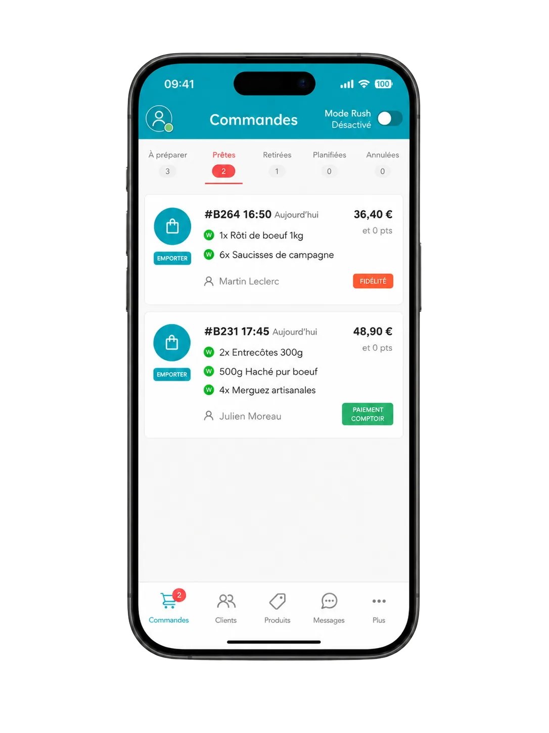 Application Digicommerce : les commandes en ligne des clients arrivent en temps réel